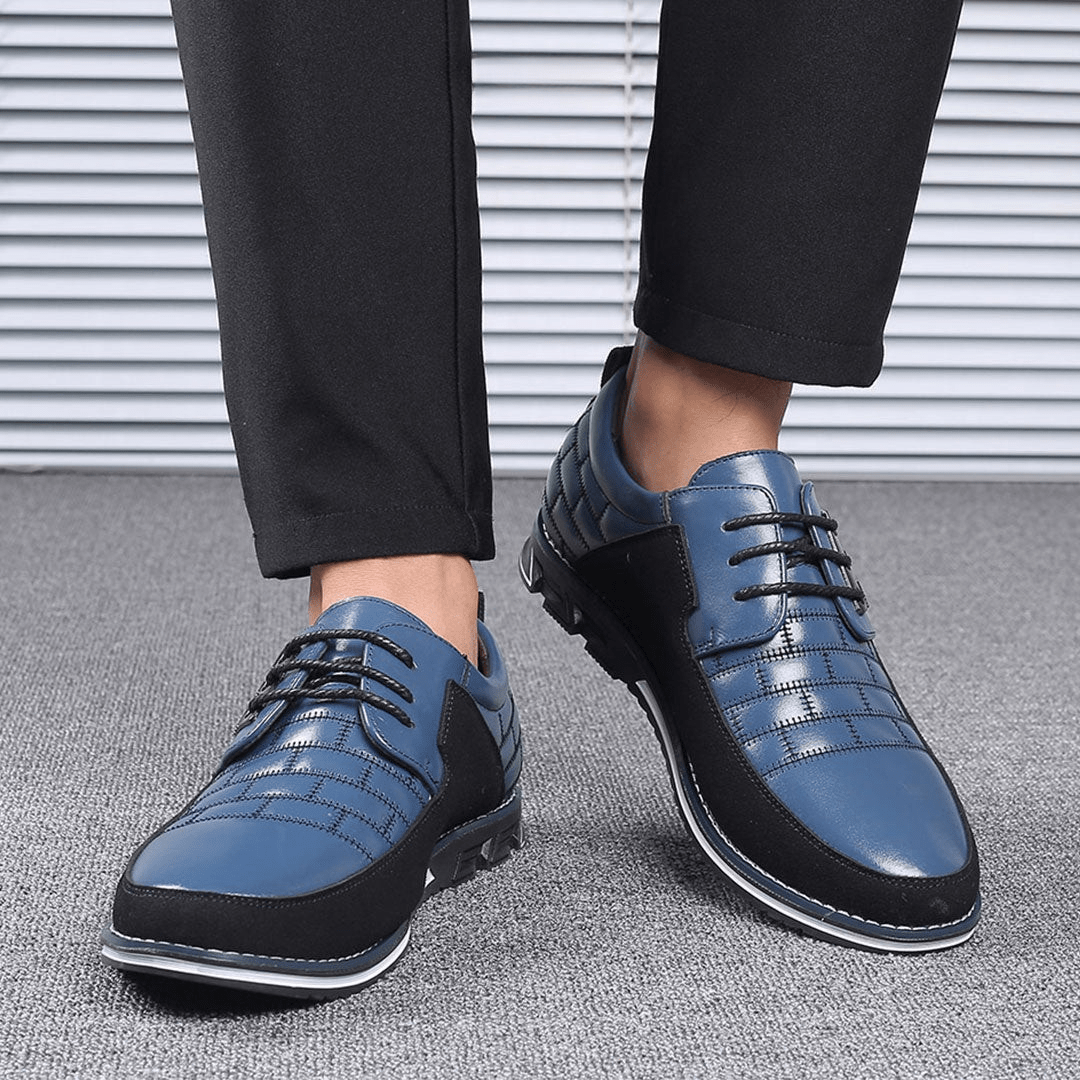 Silas | Stitched Leather-Look Sneaker