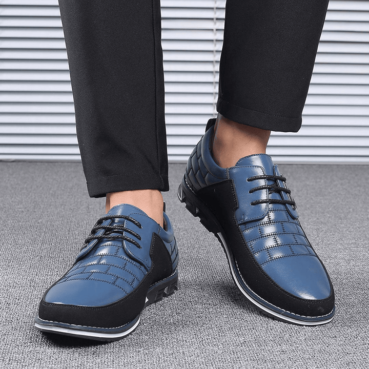 Silas | Stitched Leather-Look Sneaker