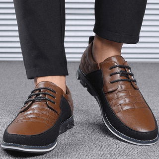 Silas | Stitched Leather-Look Sneaker