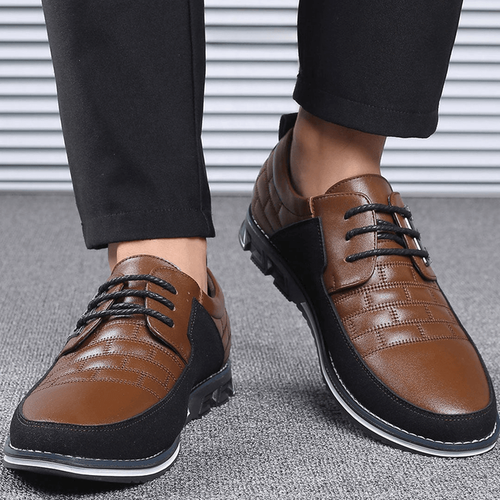 Silas | Stitched Leather-Look Sneaker