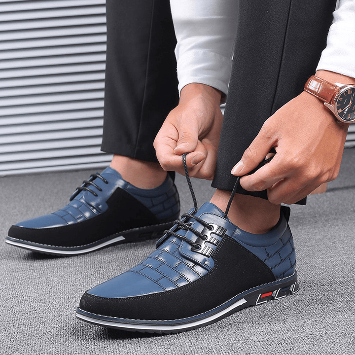 Silas | Stitched Leather-Look Sneaker