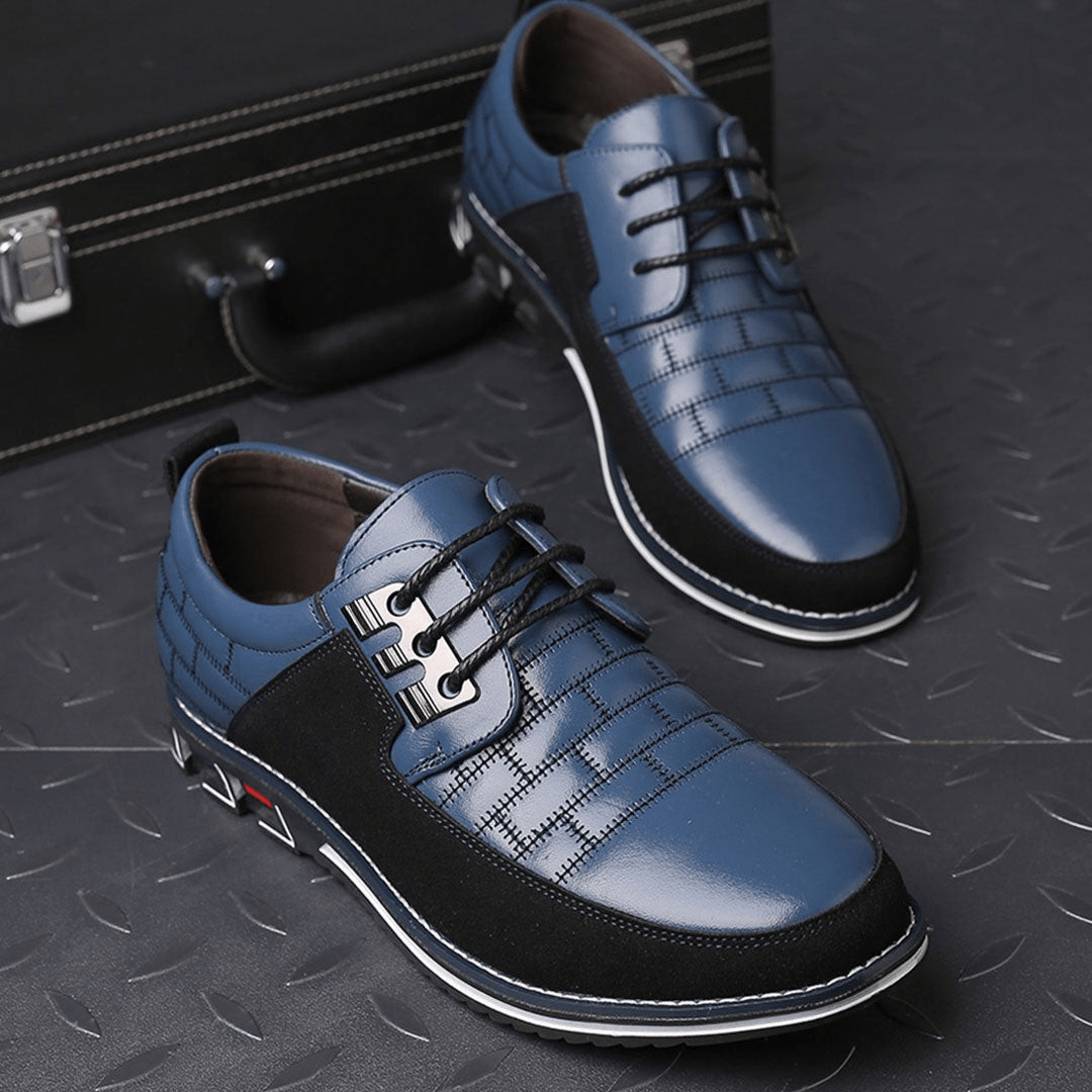 Silas | Stitched Leather-Look Sneaker