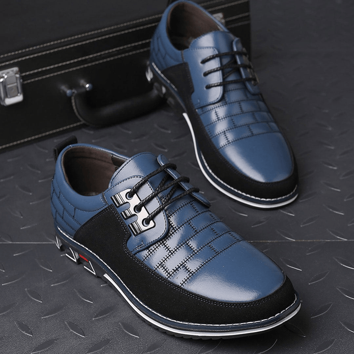 Silas | Stitched Leather-Look Sneaker