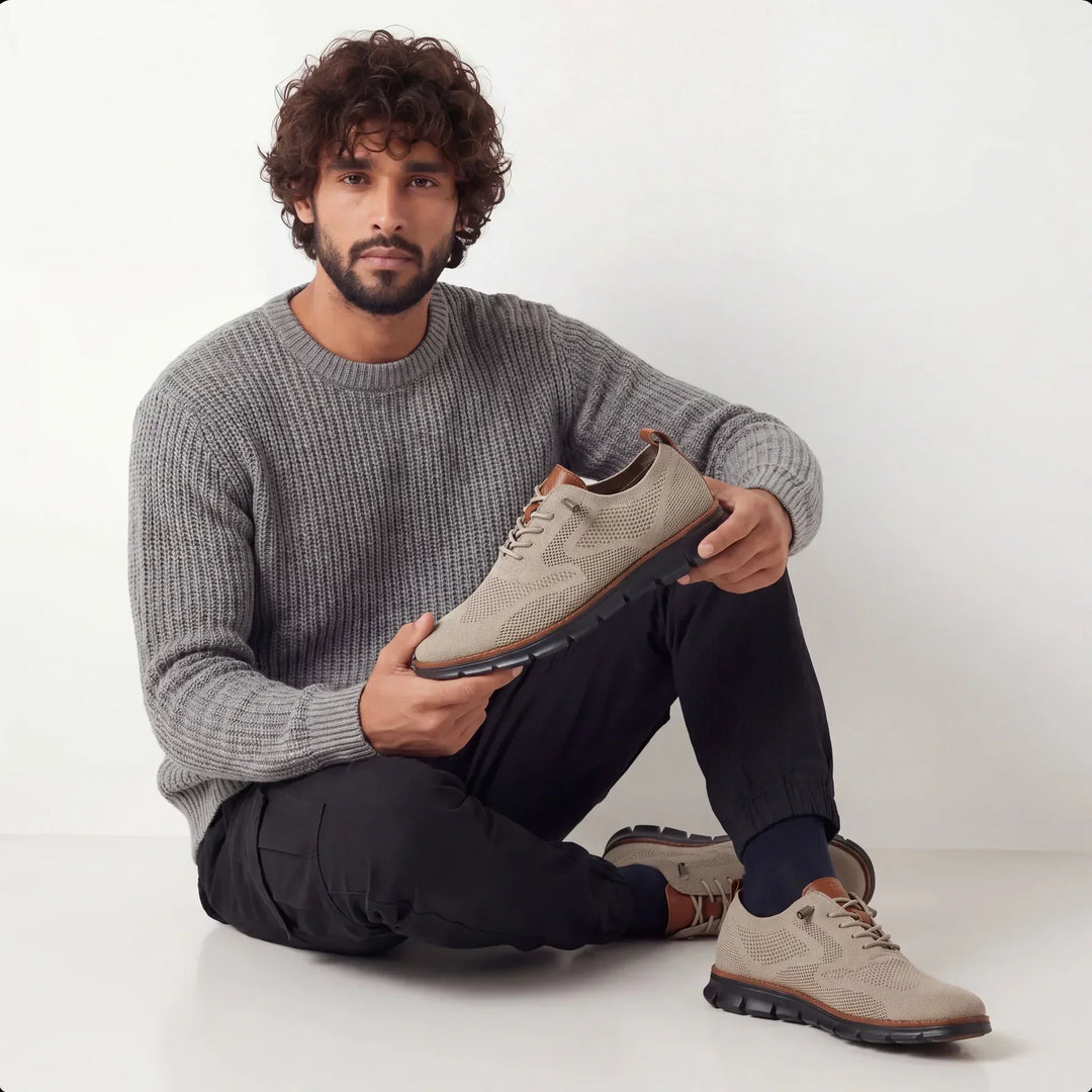 Simon | Knit Lace-Up Sneaker