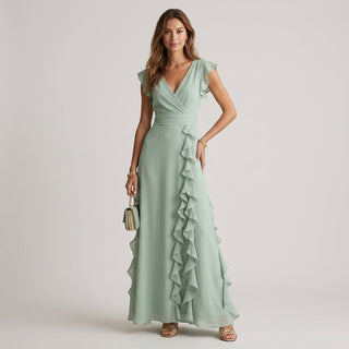 Vera Ruffle Wrap Maxi Dress