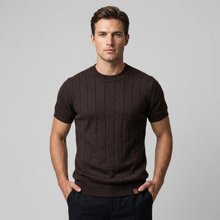 Luca Ribbed Cotton Tee