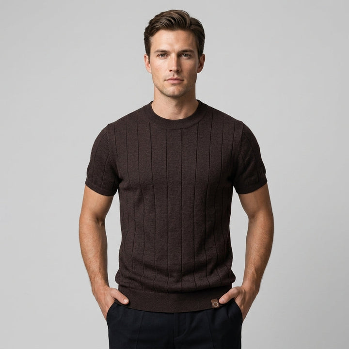Luca Ribbed Cotton Tee