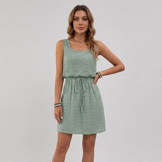 Lexi Eyelet Tie-Waist Dress