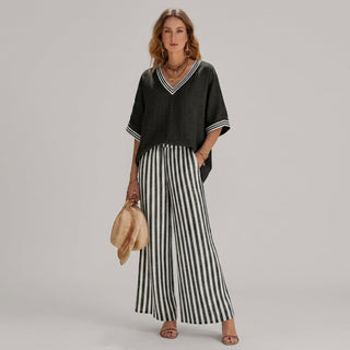 Sammi Striped Wide Leg Set