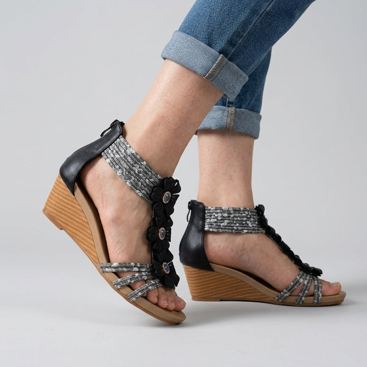 Isla Floral Wedge Sandal