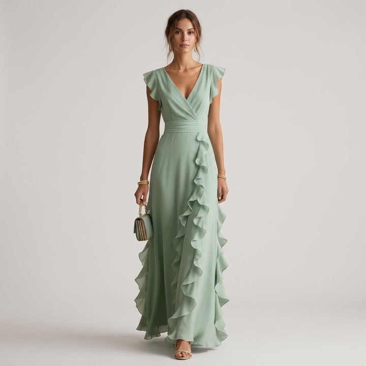 Vera Ruffle Wrap Maxi Dress
