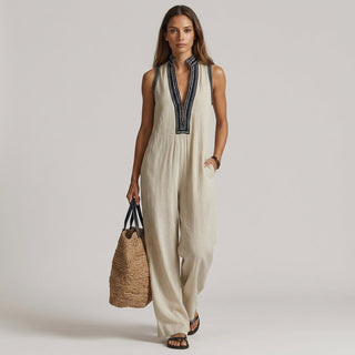 Nadia Embroidered Wide-Leg Jumpsuit