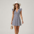 Kara Striped Ruffle Mini Dress