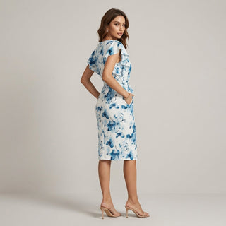 Lena Floral Wrap Midi Dress