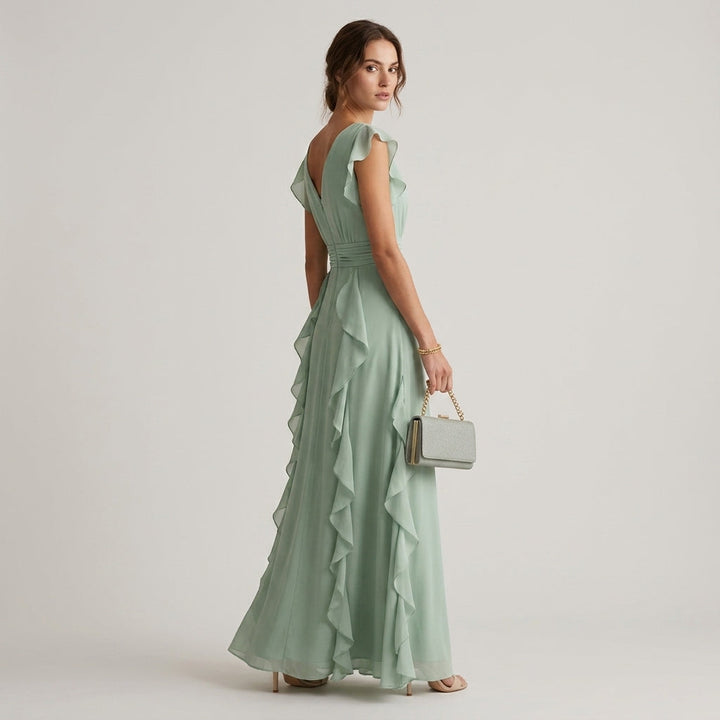 Vera Ruffle Wrap Maxi Dress
