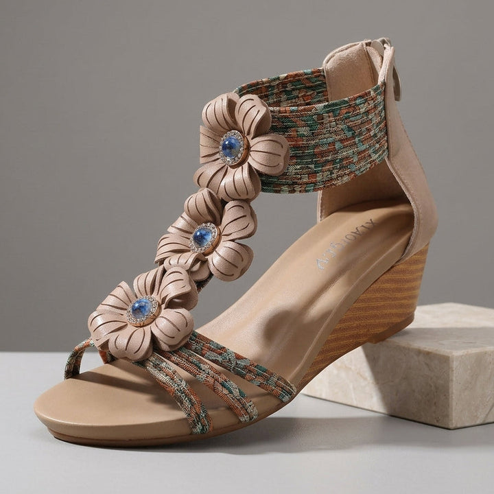 Isla Floral Wedge Sandal