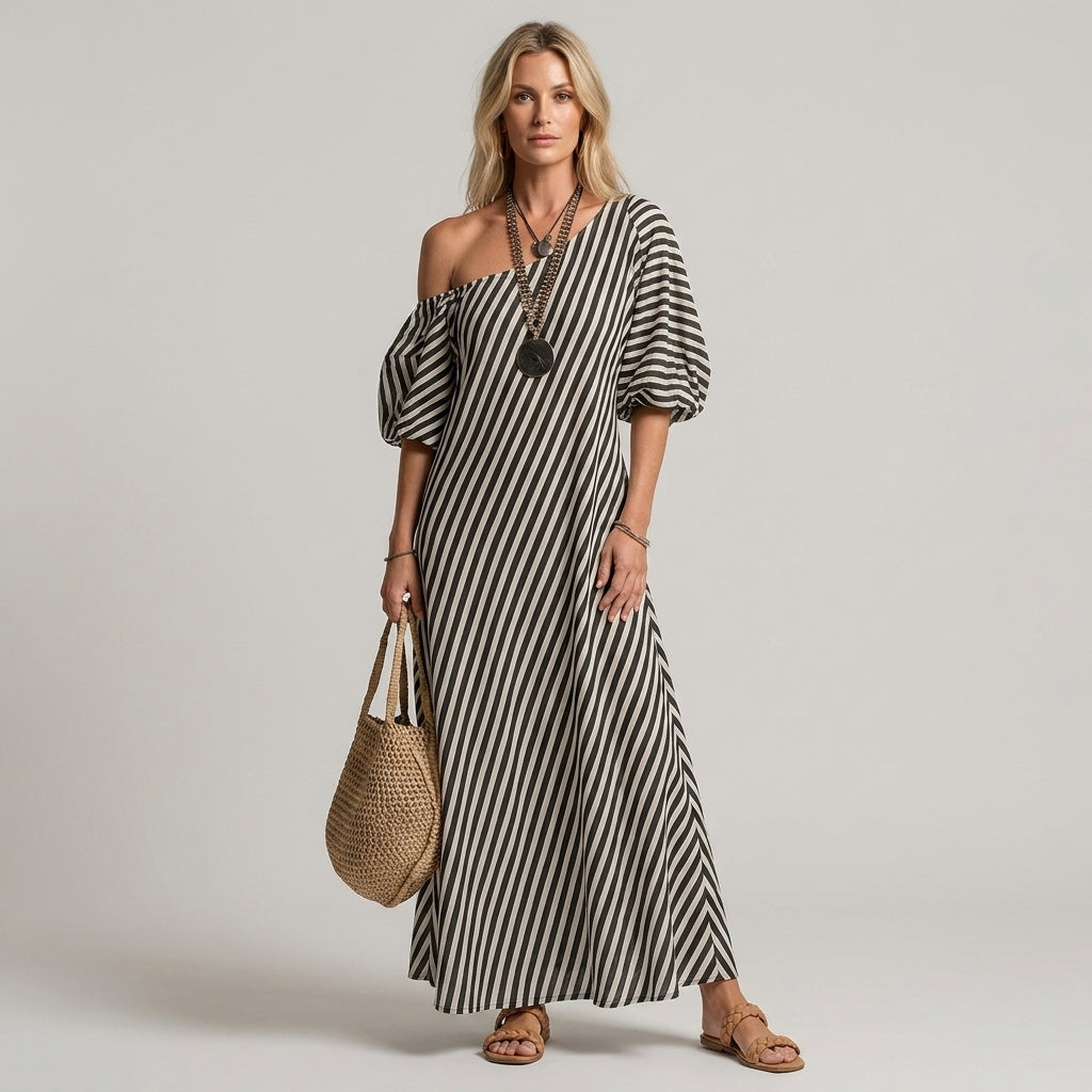 Kara One-Shoulder Maxi Dress