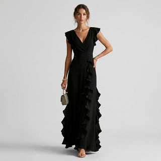 Vera Ruffle Wrap Maxi Dress
