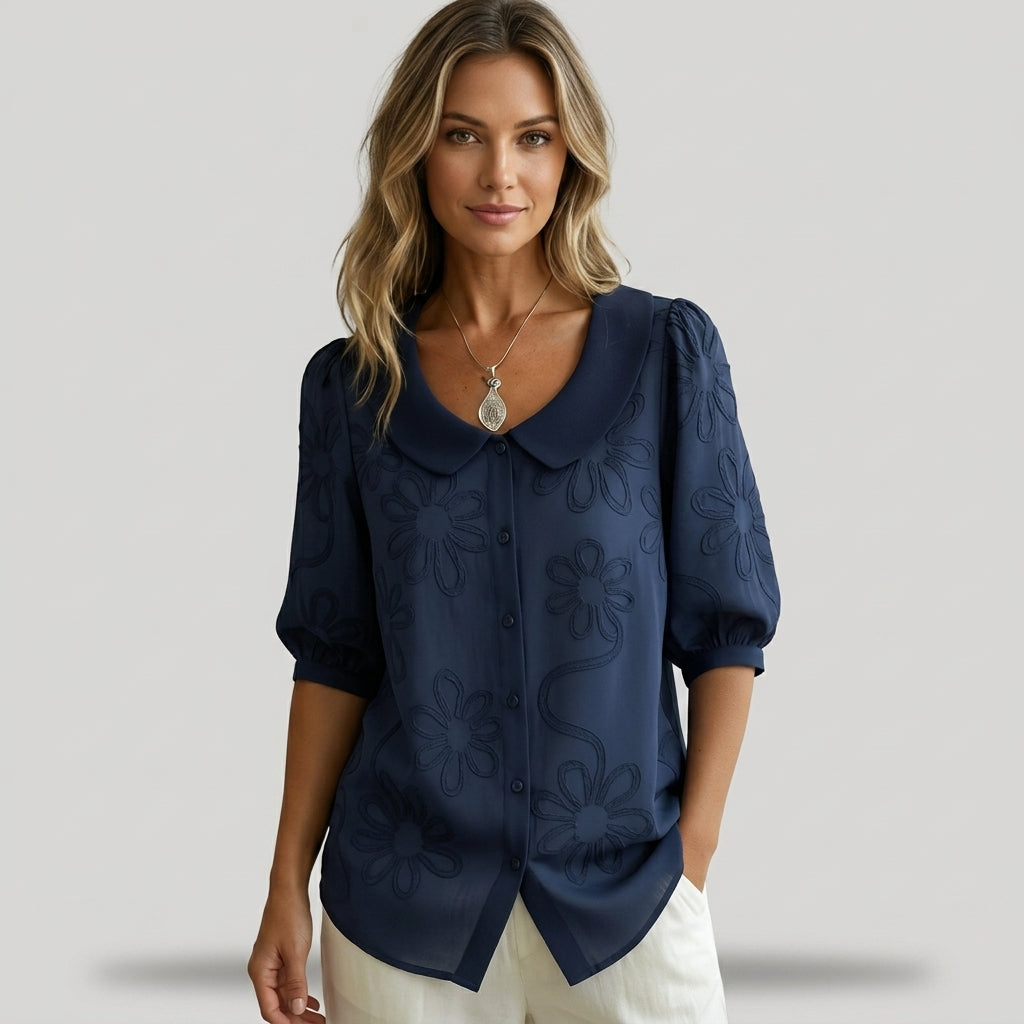 Elena Floral Embroidered Blouse