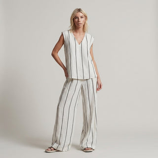 Nora Stripe Wide-Leg Two-Piece Set