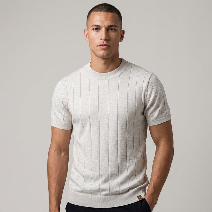 Luca Ribbed Cotton Tee
