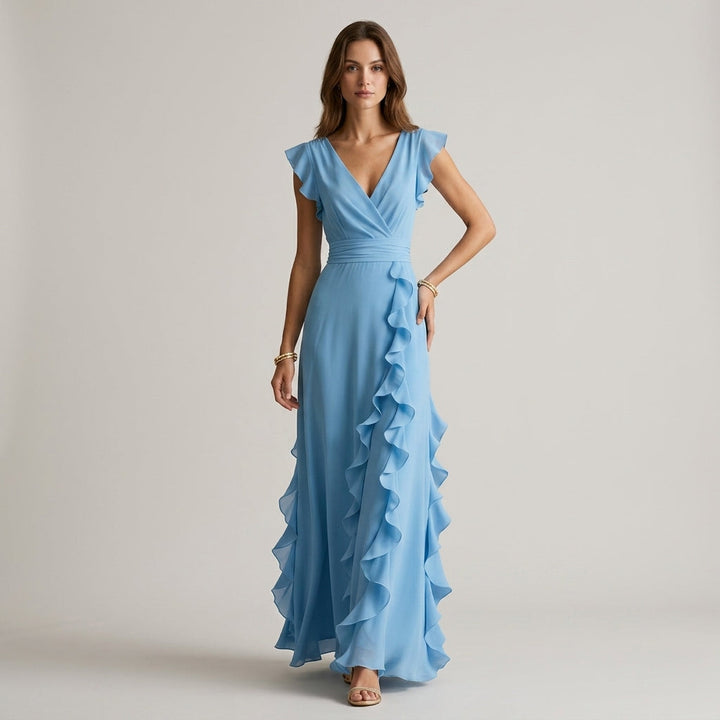 Vera Ruffle Wrap Maxi Dress