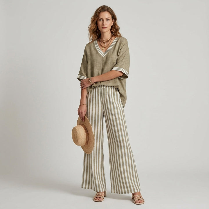 Sammi Striped Wide Leg Set