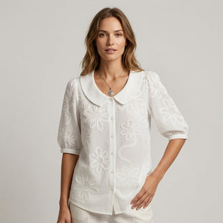 Elena Floral Embroidered Blouse