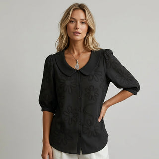 Elena Floral Embroidered Blouse