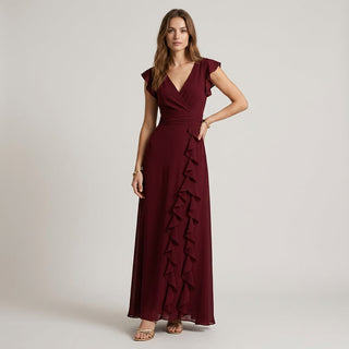 Vera Ruffle Wrap Maxi Dress