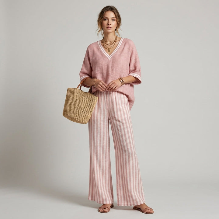 Sammi Striped Wide Leg Set