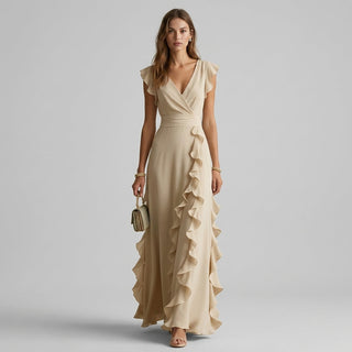Vera Ruffle Wrap Maxi Dress