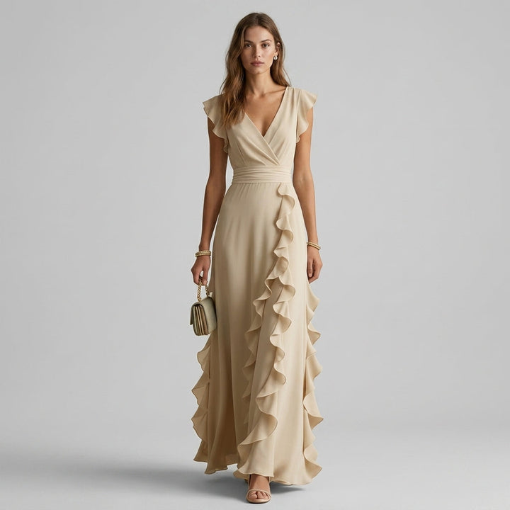 Vera Ruffle Wrap Maxi Dress