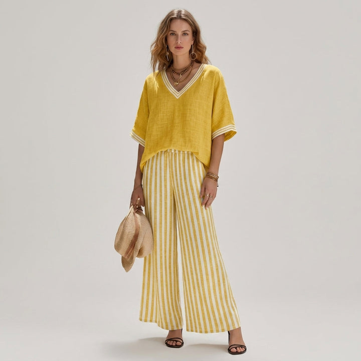 Sammi Striped Wide Leg Set