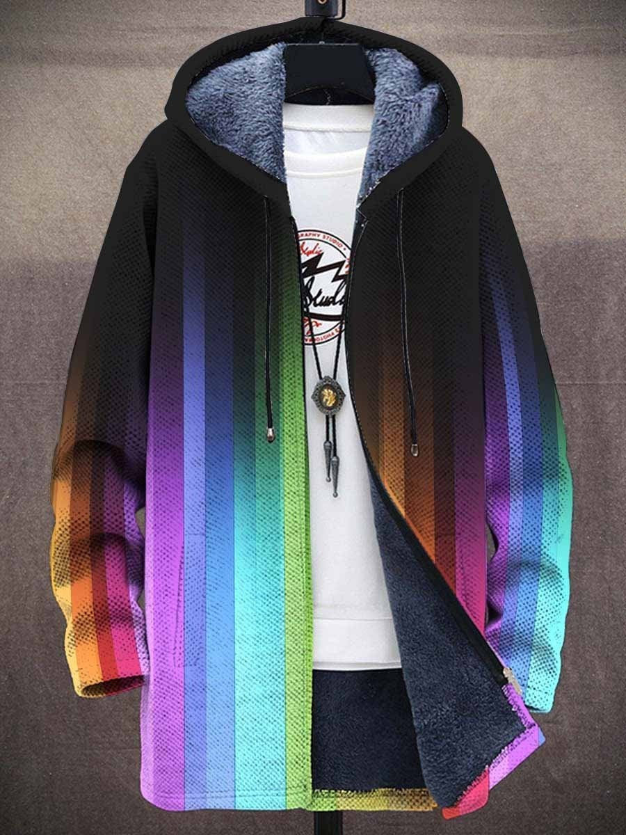 Spectrum Stripe Hooded Cardigan