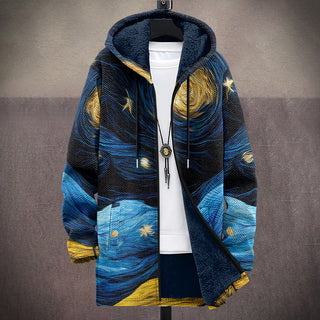 Starry Sky Art Hooded Cardigan