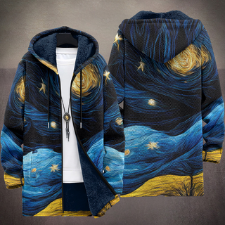 Starry Sky Art Hooded Cardigan