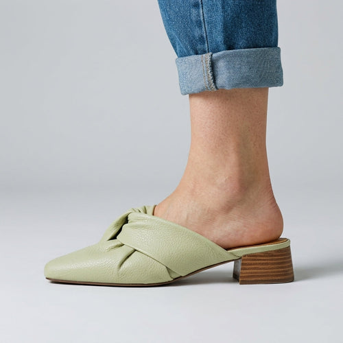 Camilla Leather Twist Mule