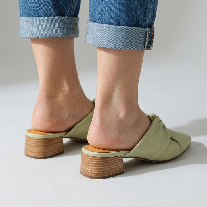 Camilla Leather Twist Mule