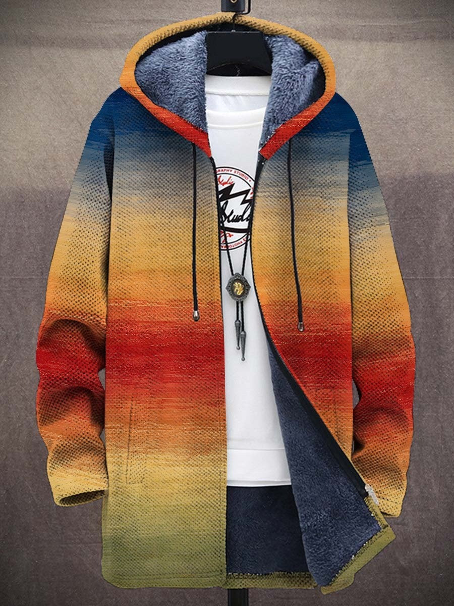 Sunset Gradient Hooded Cardigan