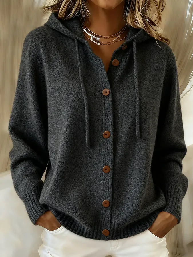 Tamsin | Drawstring Hoodie Cardigan
