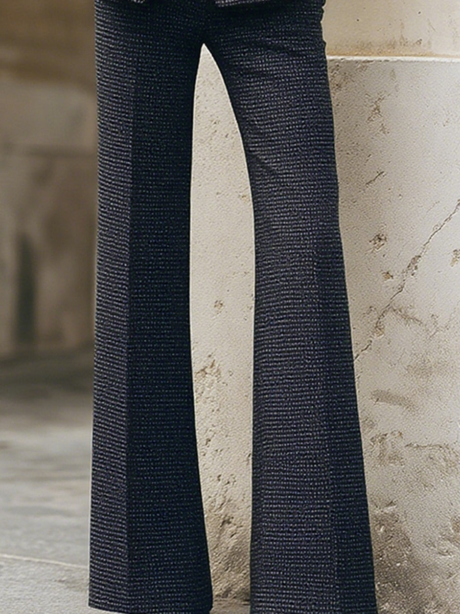 Textured Double-Breasted Suit