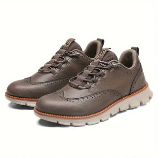 Theo | Leather-Look Wingtip Sneaker