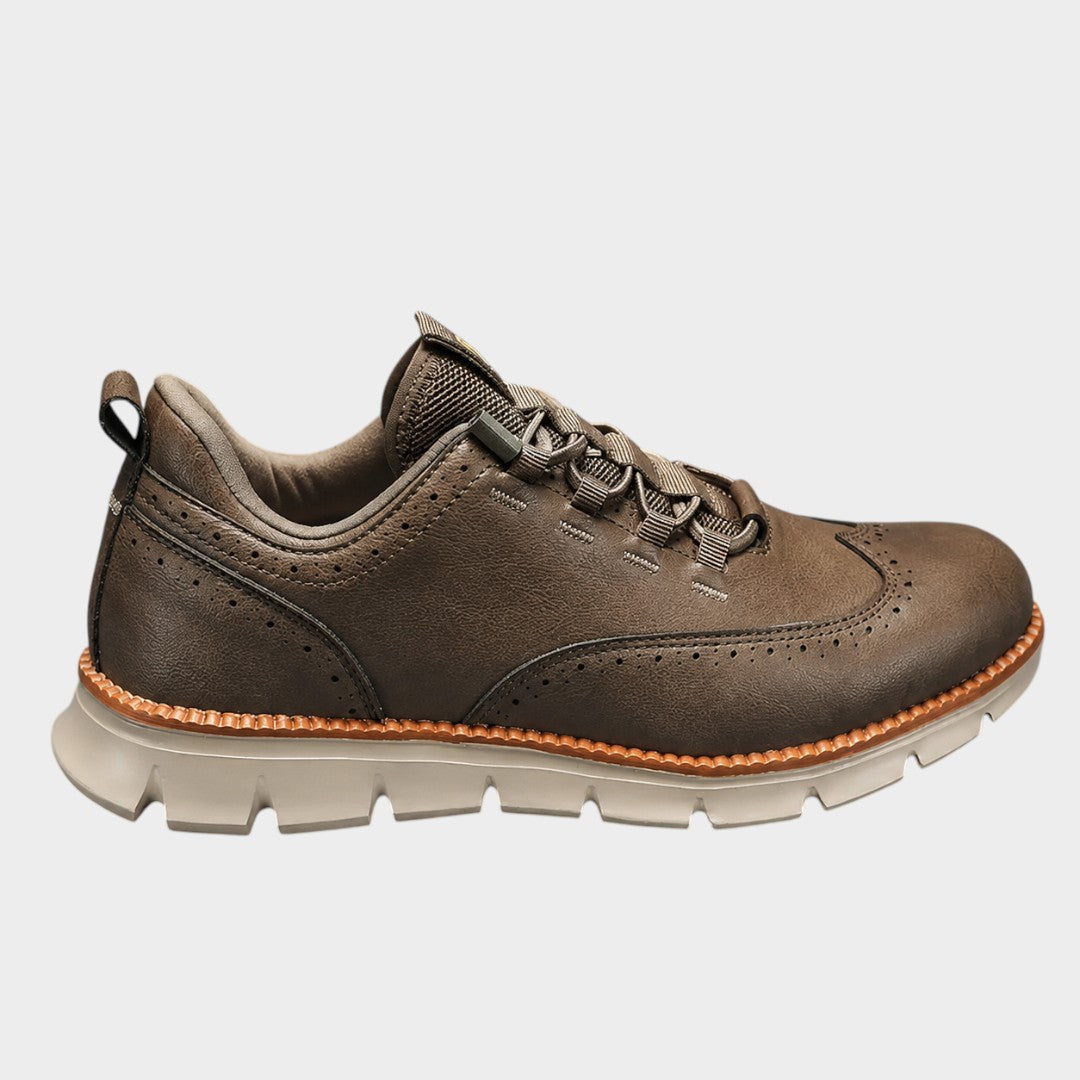 Theo | Leather-Look Wingtip Sneaker