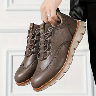 Theo | Leather-Look Wingtip Sneaker