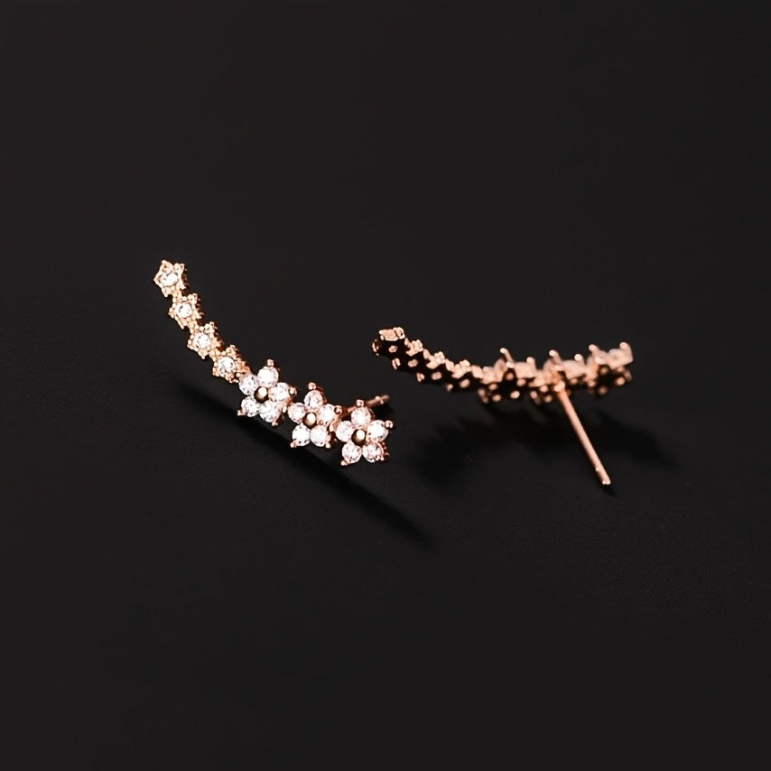 Timeless Floral Climber Earrings