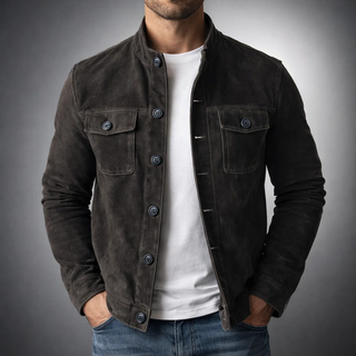 Tommaso | Suede-Look Button Jacket