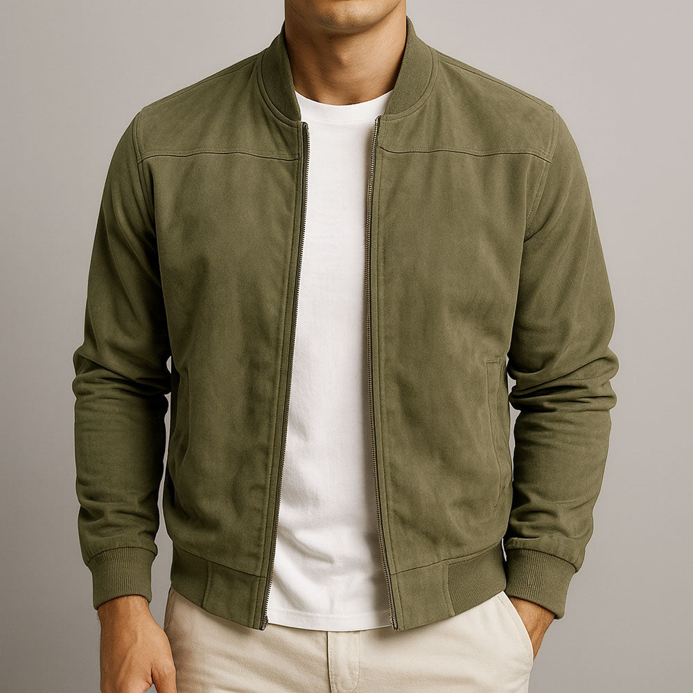Valerio | Suede-Look Bomber Jacket