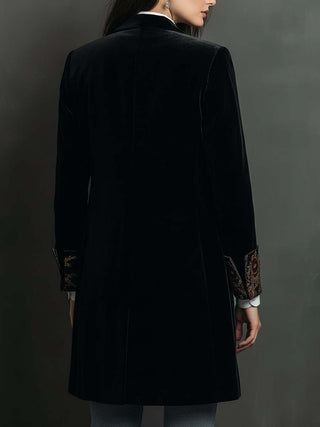 Verity | Black Baroque-Lapel Blazer