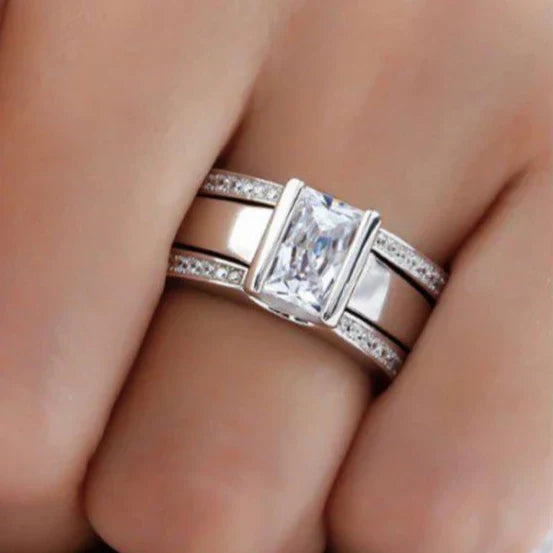 Vintage Inlaid Crystal Ring